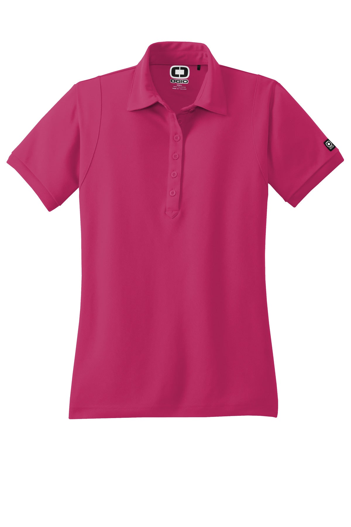 Front View of Pink Crush OGIO - Jewel Polo. LOG101