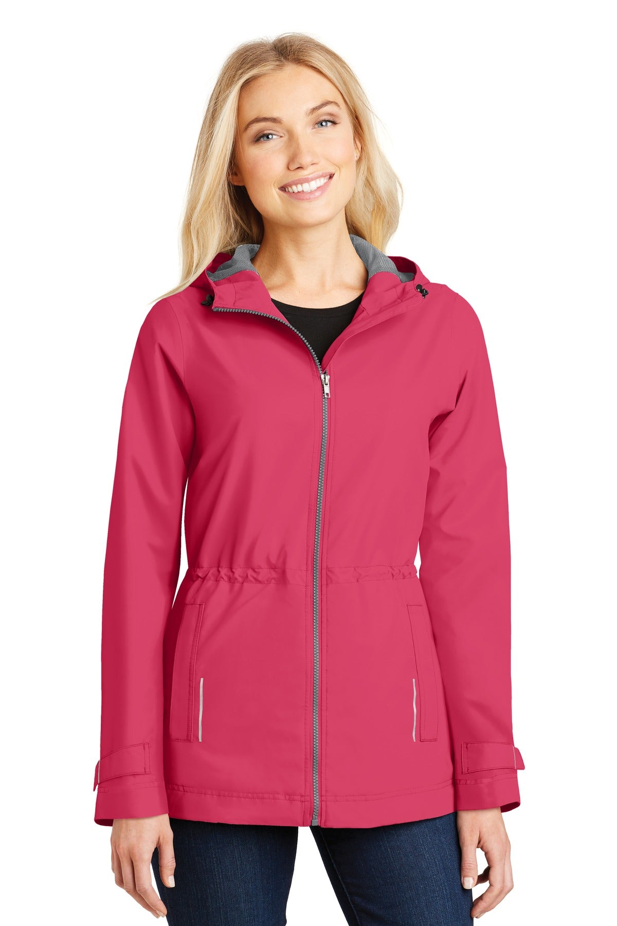 Front View of Pink Horizon Port Authority Women's Northwest Slicker. L7710