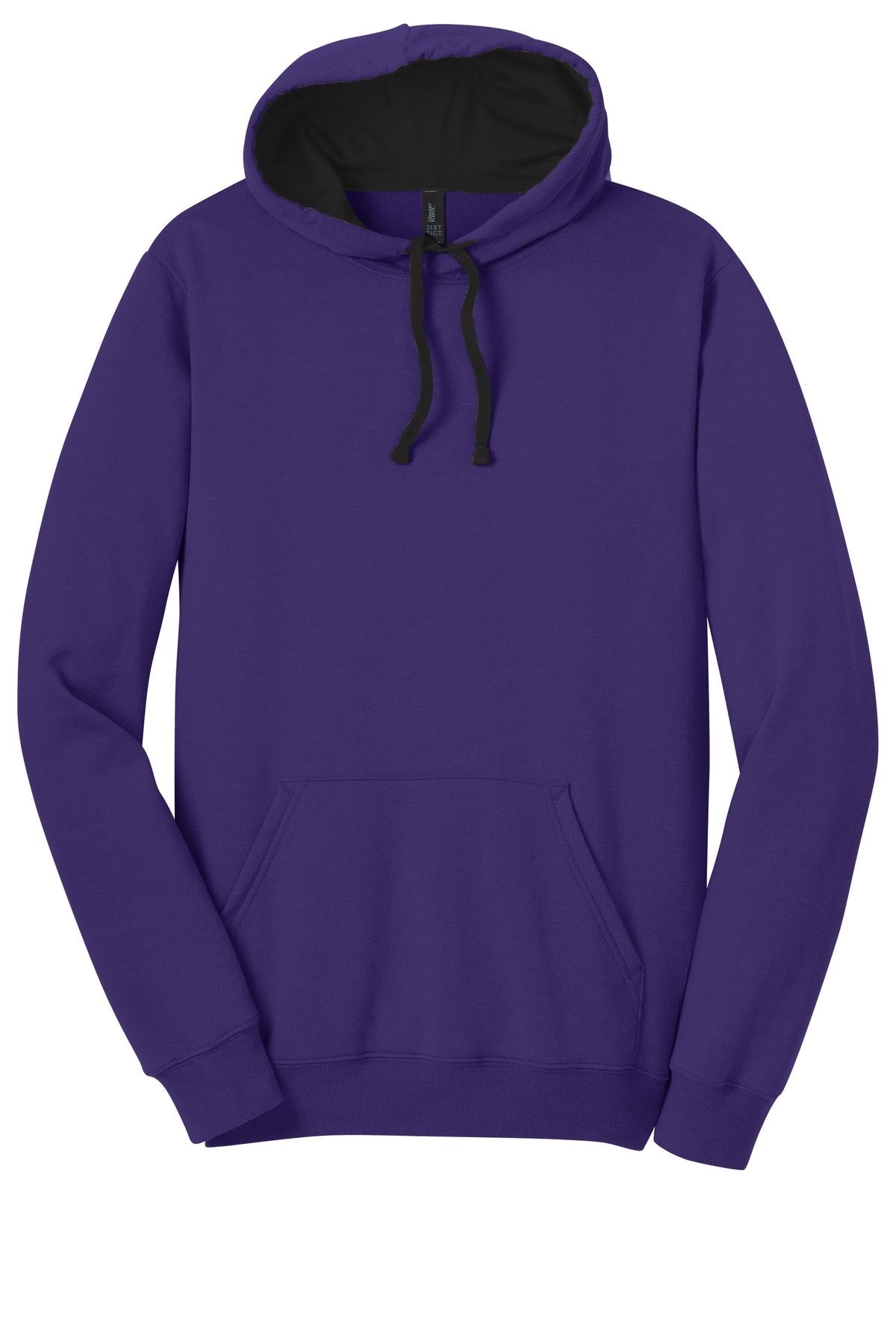 Front View of Purple District The Concert Fleece Hoodie. DT810