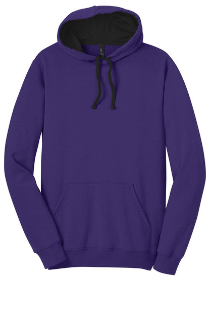 Front View of Purple District The Concert Fleece Hoodie. DT810