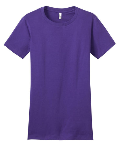 Front View of Purple District Women's Fitted The Concert Tee DT5001