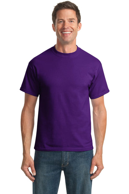 Front View of Purple Port & Company Tall Core Blend Tee. PC55T