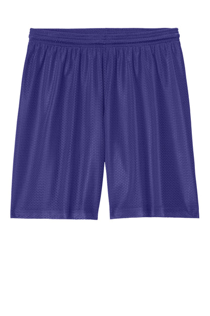Front View of Purple Sport-Tek PosiCharge Mesh 7" Short ST5100