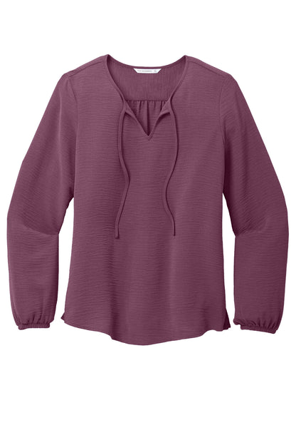 Front View of PurpleMist Port Authority Women's Textured Crepe Blouse LW714