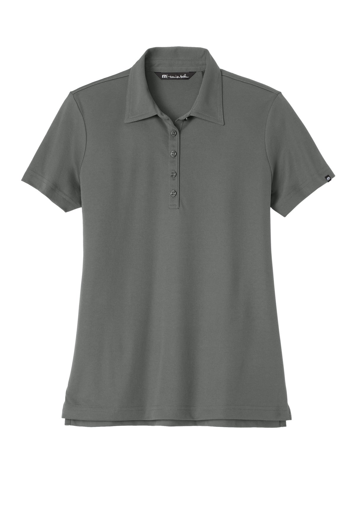 Front View of QuiShaGrey TravisMathew Women's Oceanside Solid Polo TM1WW001