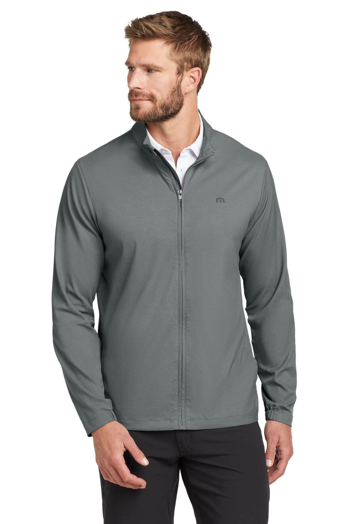 Front View of QuiShaGyHt TravisMathew Surfside Full-Zip Jacket. TM1MU422
