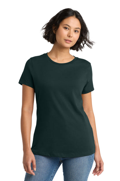 Front View of Rainforest District Women's Perfect Weight Tee. DM104L