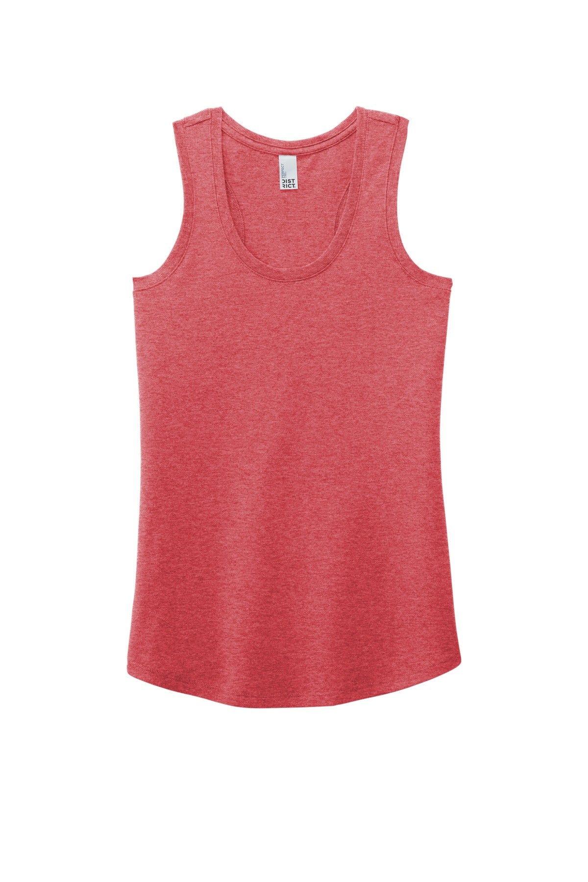 Front View of Red Frost District Women's Perfect Tri Racerback Tank. DM138L