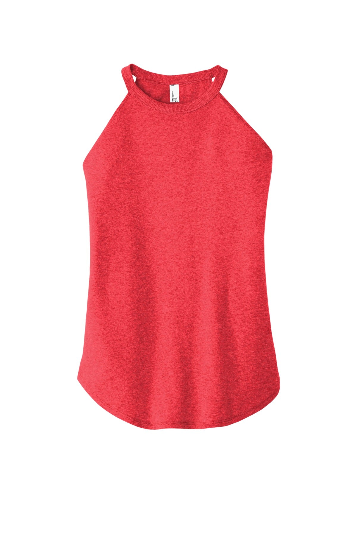 Front View of Red Frost District Women's Perfect Tri Rocker Tank. DT137L