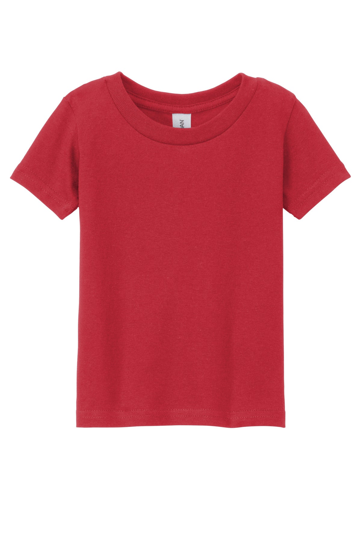 Front View of Red Gildan Heavy Cotton Toddler T-Shirt 5100P