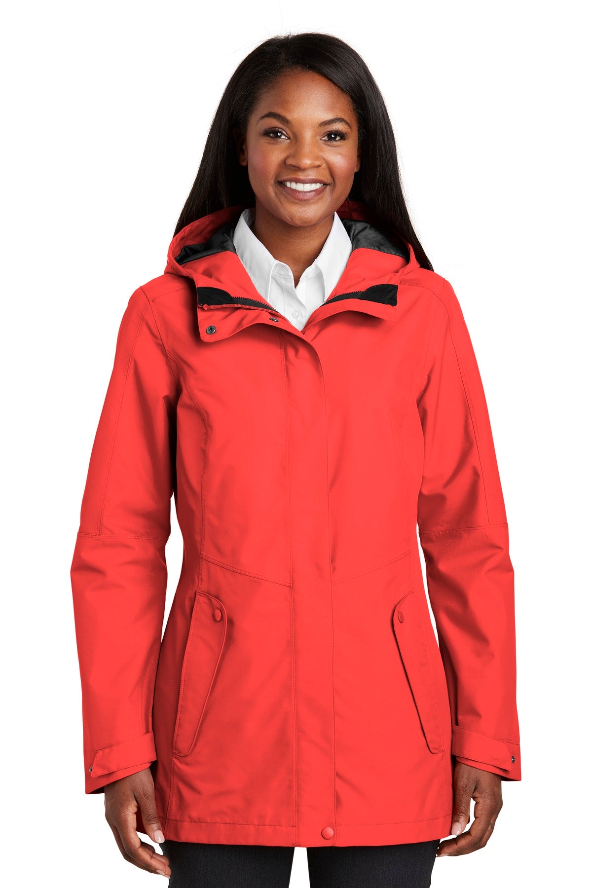 Front View of Red Pepper Port Authority Women's Collective Outer Shell Jacket. L900