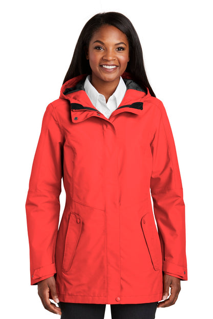 Front View of Red Pepper Port Authority Women's Collective Outer Shell Jacket. L900