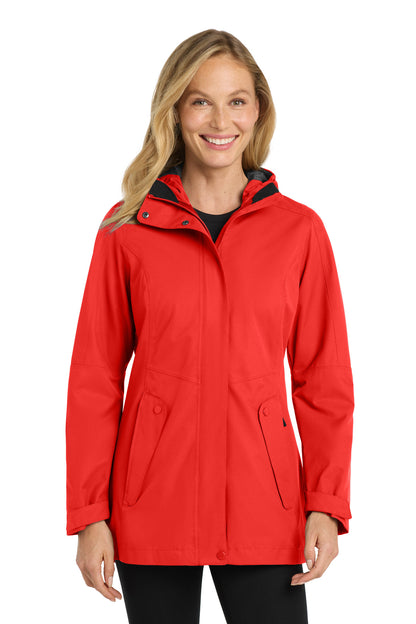 Front View of Red Pepper Port Authority Women's Collective Outer Shell Jacket. L900