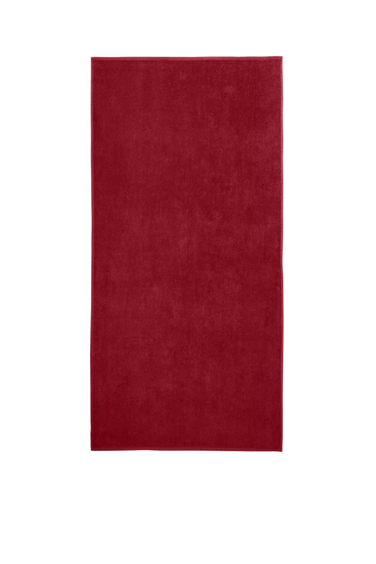 Front View of Red Port Authority Value Beach Towel PT44