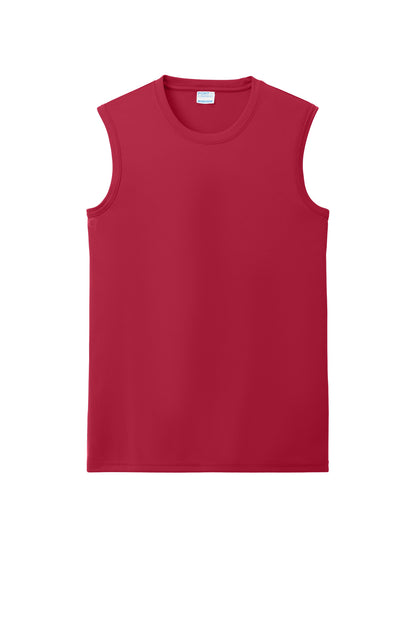 Front View of Red Port & Company Performance Sleeveless Tee PC380SL