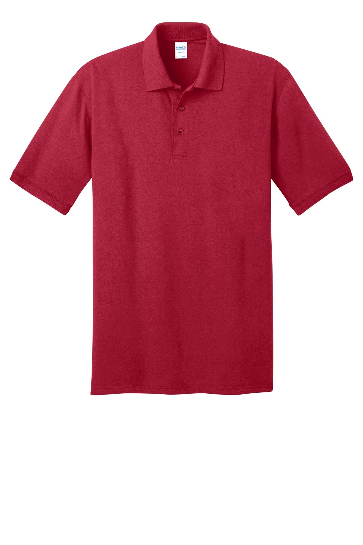 Front View of Red Port & Company Tall Core Blend Jersey Knit Polo. KP55T