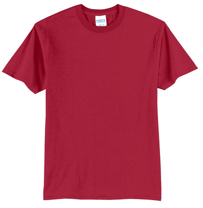 Front View of Red Port & Company Tall Core Blend Tee. PC55T