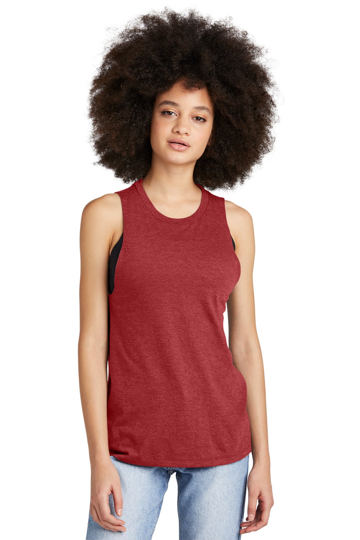 Front View of RedFrost District Women's Perfect Tri Muscle Tank DT153