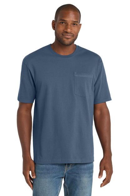 Front View of Regatta Blue CornerStone Workwear Pocket Tee CS430