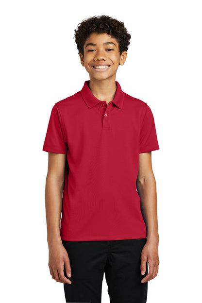 Front View of RichRed Port Authority Youth Dry Zone UV Micro-Mesh Polo Y110