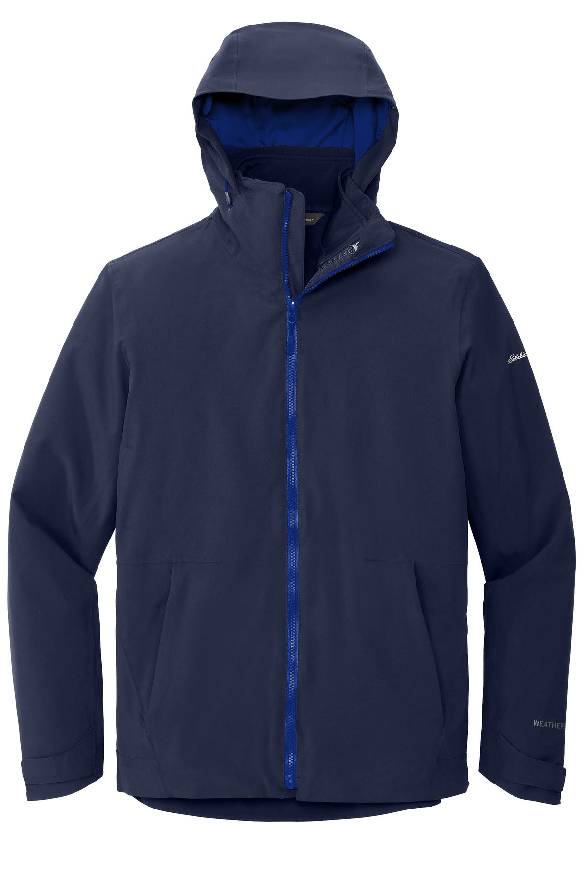 Front View of Riv B Ny/Co Bl Eddie Bauer WeatherEdge 3-in-1 Jacket EB656