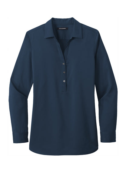 Front View of River Blue Nvy Port Authority Ladies City Stretch Tunic LW680