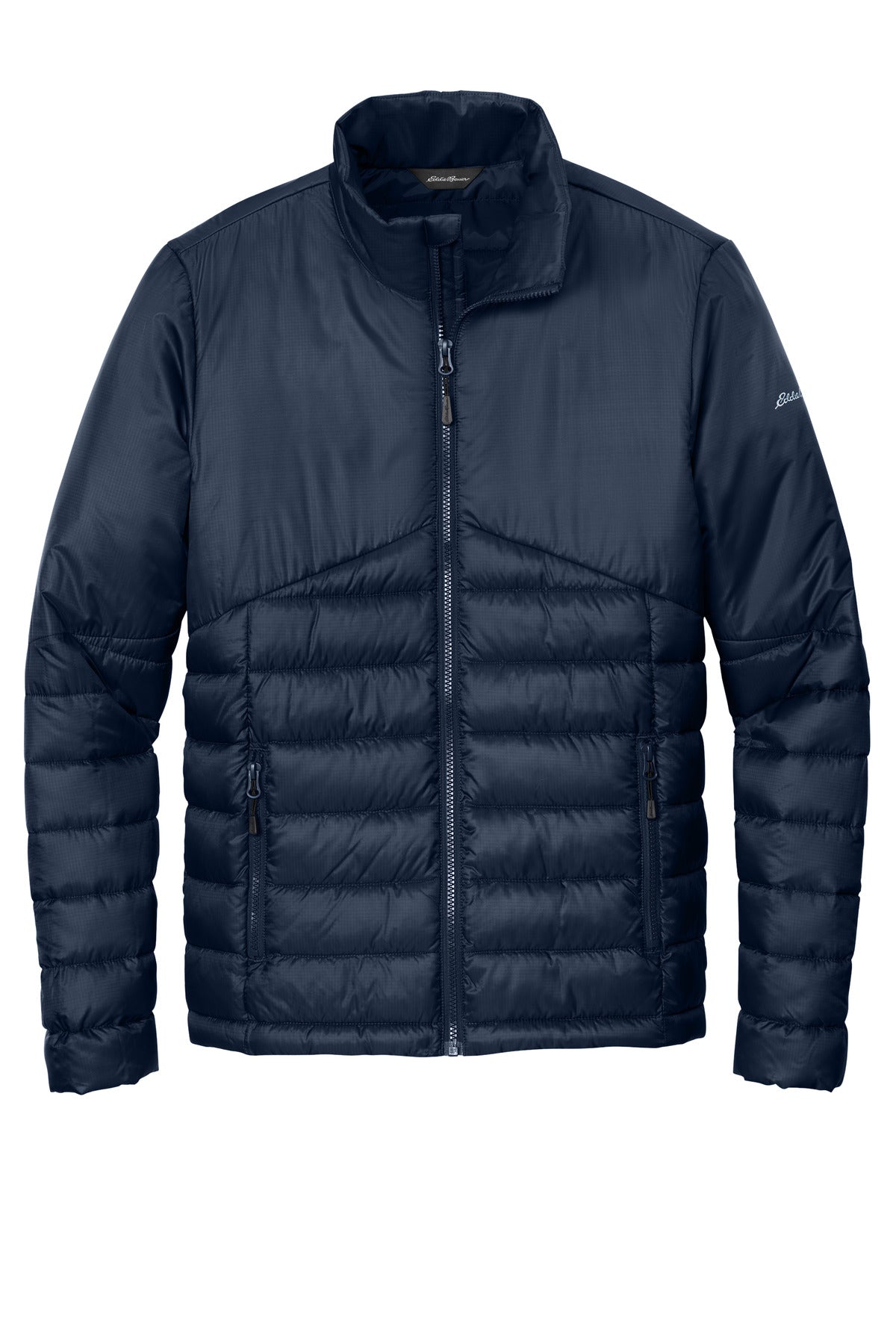 Front View of RiverBlNv Eddie Bauer Quilted Jacket EB510
