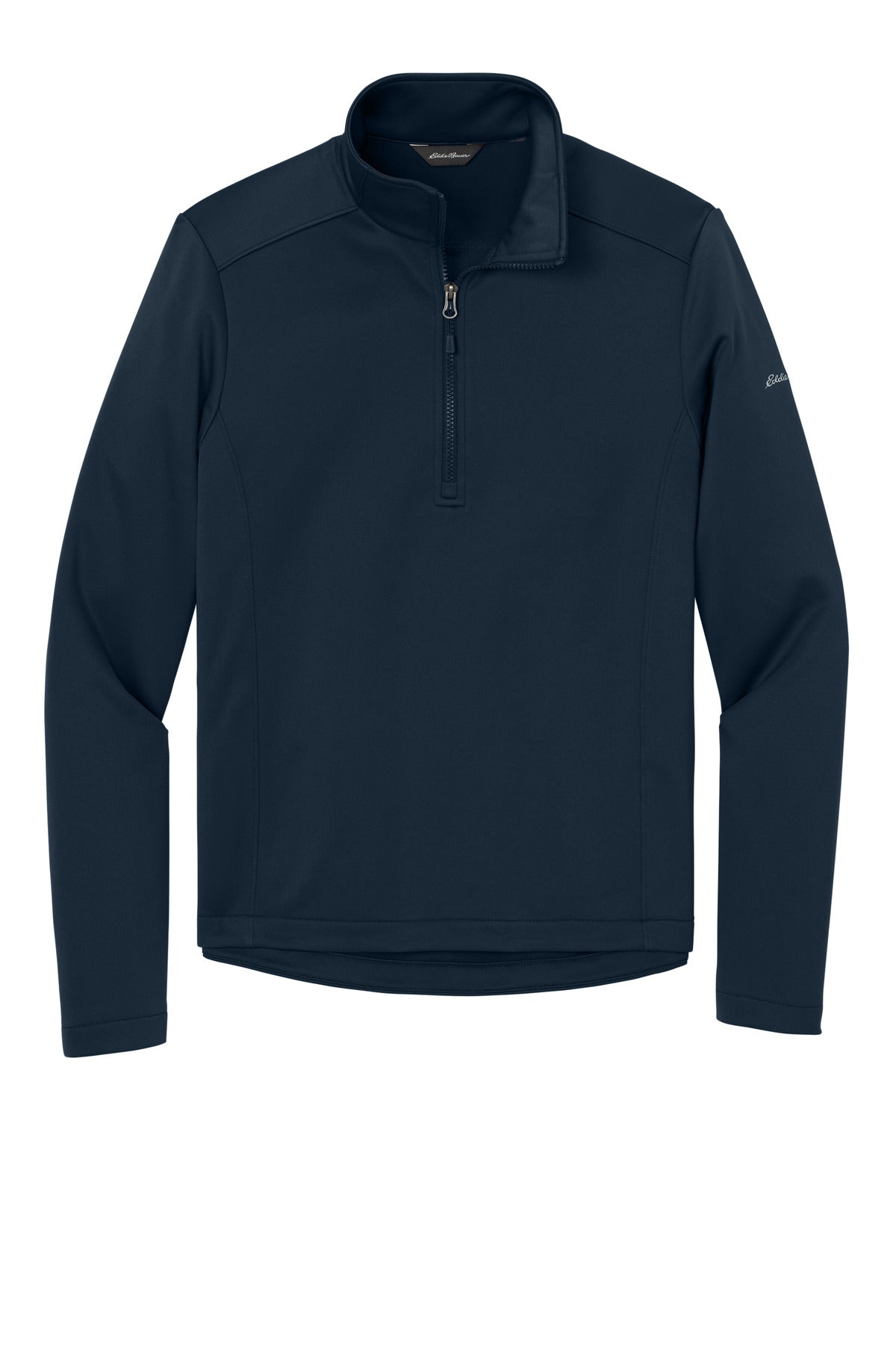 Front View of RiverBlNv Eddie Bauer Smooth Mid Layer Fleece 1/2-Zip EB2360