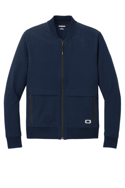 Front View of RiverBlNv OGIO Outstretch Full-Zip OG830