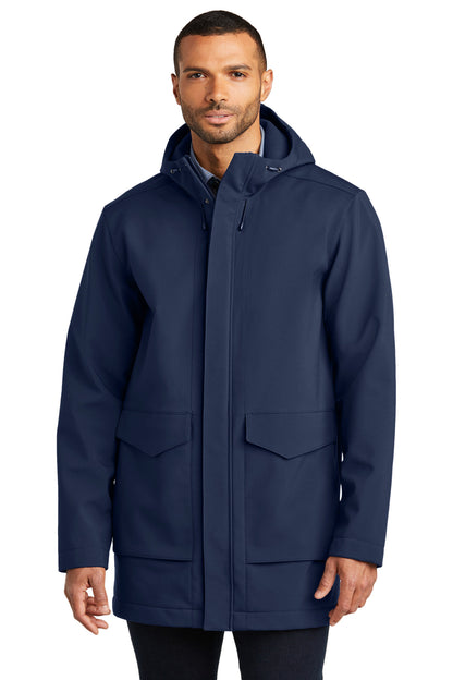 Front View of RiverBlNv Port Authority Collective Outer Soft Shell Parka J919
