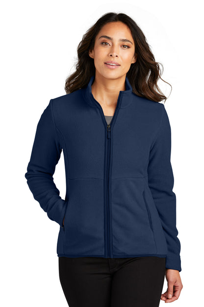 Front View of RiverBlNv Port Authority Women's Connection Fleece Jacket L110