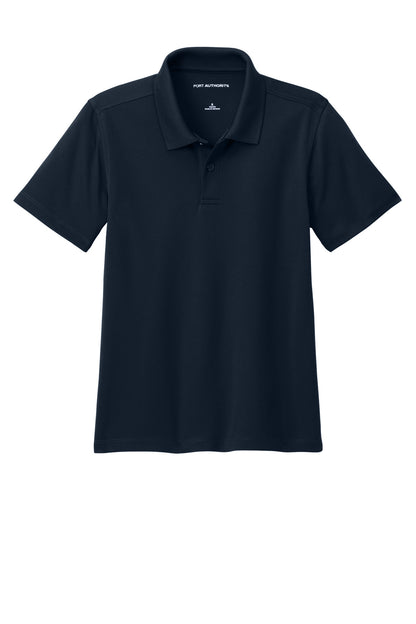 Front View of RiverBlNv Port Authority Youth Dry Zone UV Micro-Mesh Polo Y110