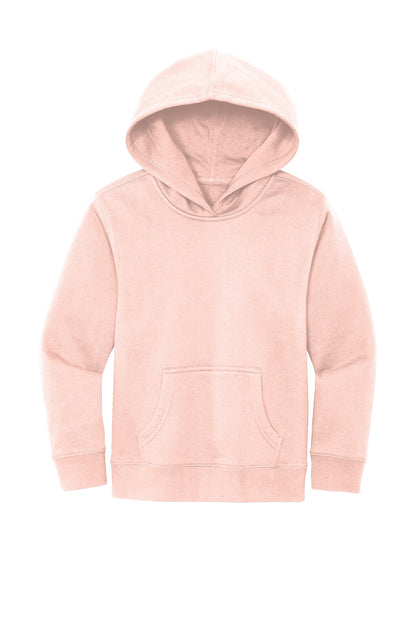 Front View of Rosewater Pink District Youth V.I.T. Fleece Hoodie DT6100Y