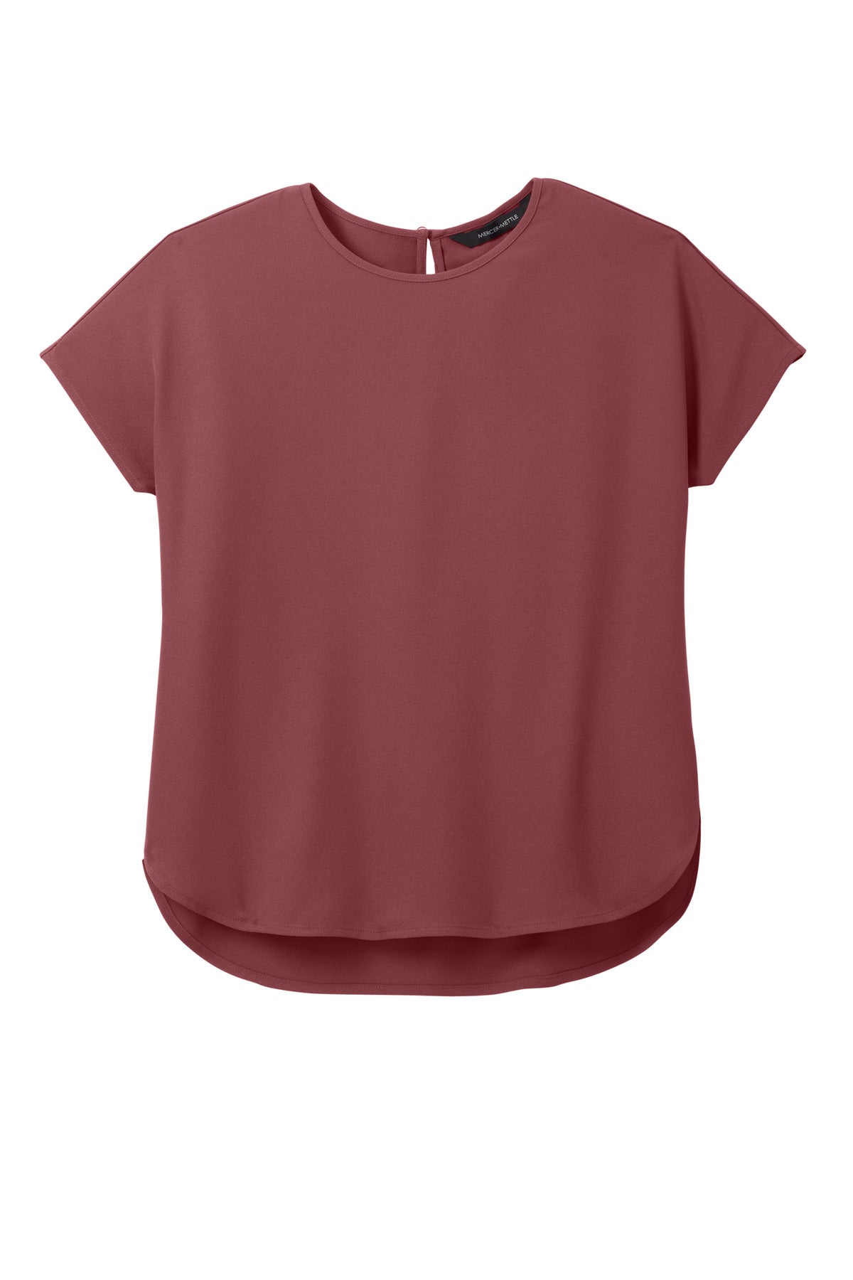 Front View of Rosewood Mercer+Mettle Women's Stretch Crepe Crew MM2015