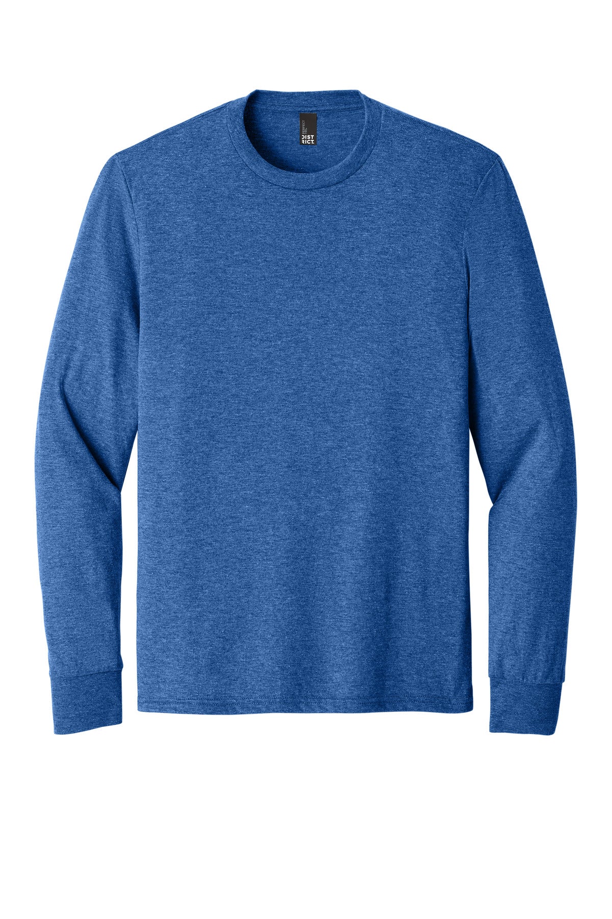 Front View of Royal Frost District Perfect Tri Long Sleeve Tee . DM132