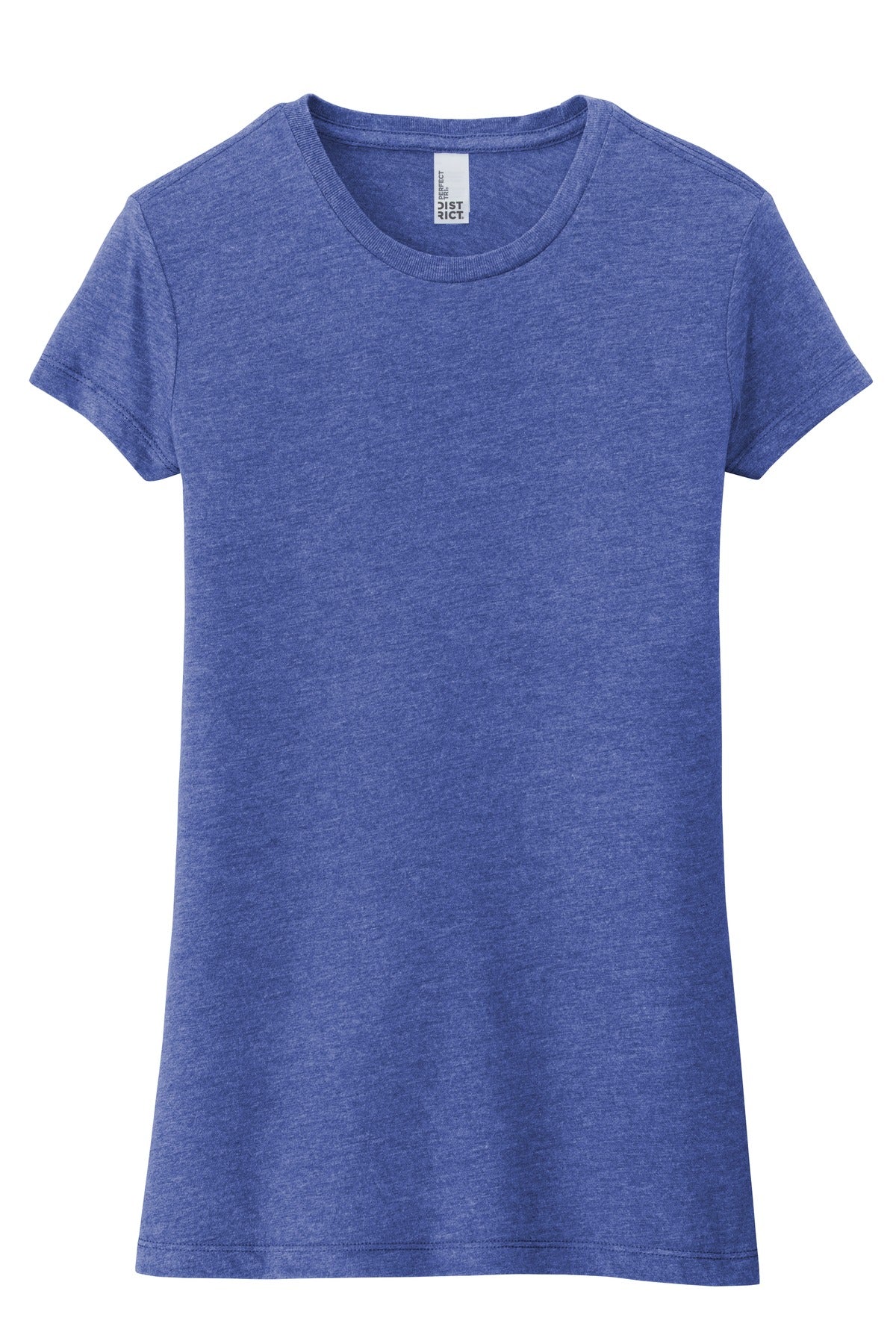 Front View of Royal Frost District Women's Fitted Perfect Tri Tee. DT155