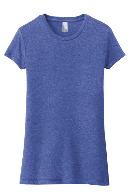 Front View of Royal Frost District Women's Fitted Perfect Tri Tee. DT155