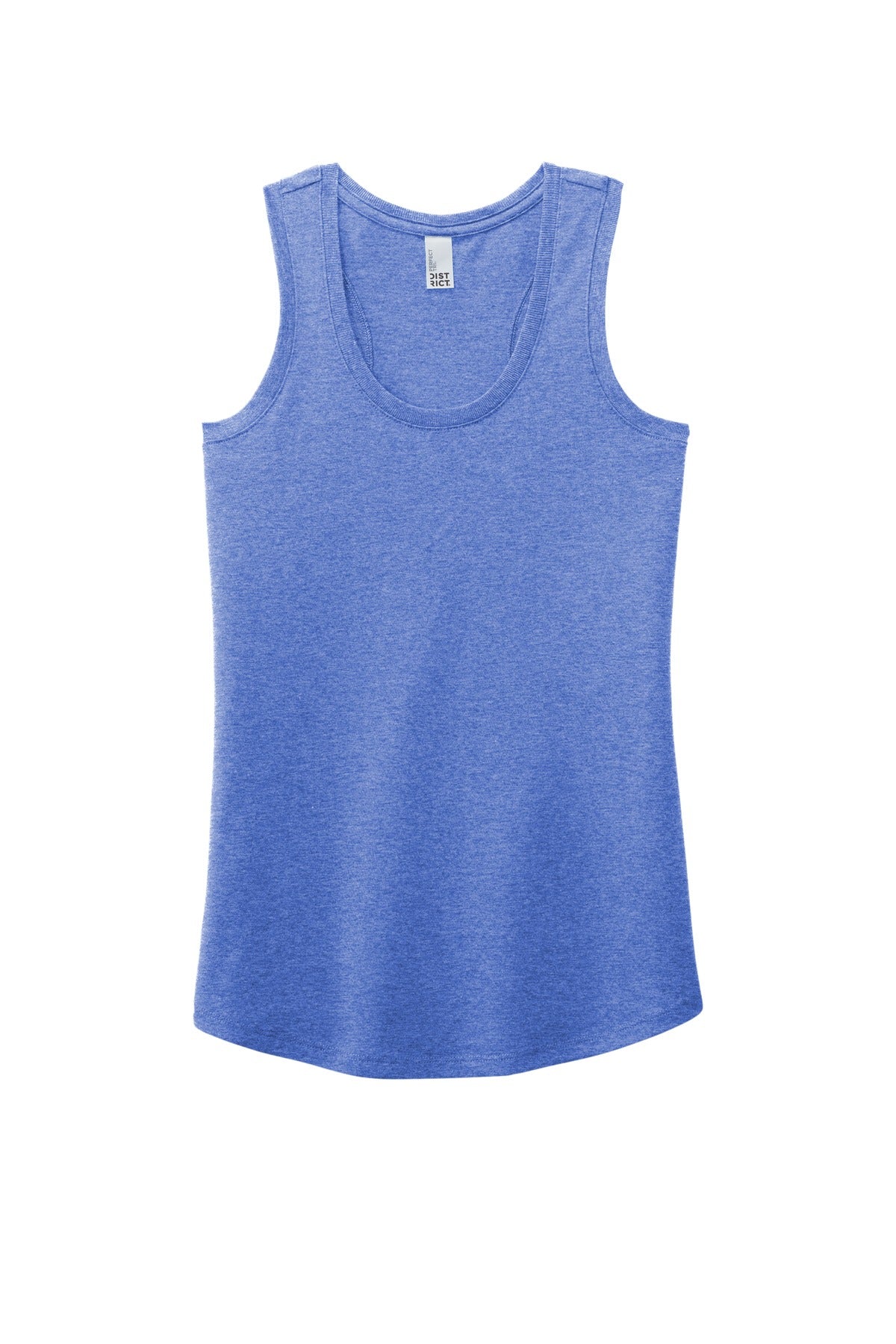 Front View of Royal Frost District Women's Perfect Tri Racerback Tank. DM138L