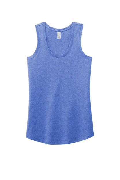 Front View of Royal Frost District Women's Perfect Tri Racerback Tank. DM138L