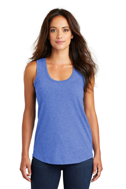 Front View of Royal Frost District Women's Perfect Tri Racerback Tank. DM138L