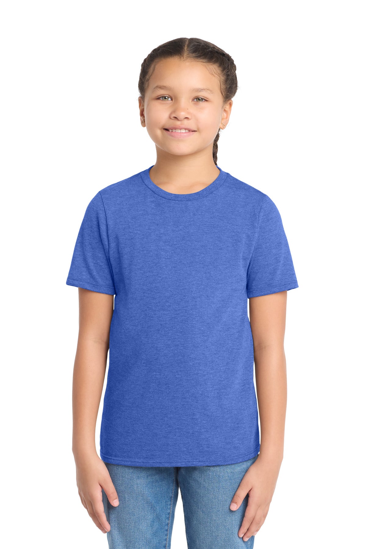 Front View of Royal Frost District Youth Perfect Tri Tee. DT130Y