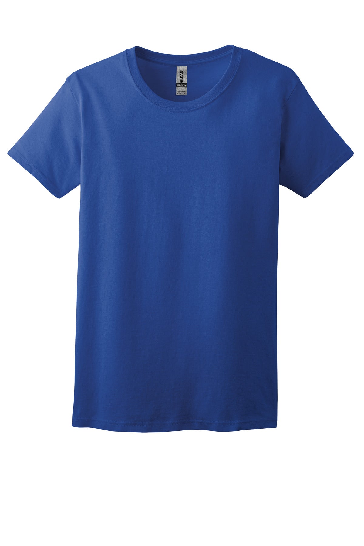 Front View of Royal Gildan Women's Ultra Cotton 100% US Cotton T-Shirt. 2000L