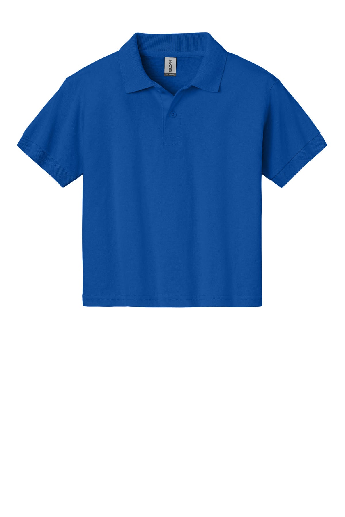 Front View of Royal Gildan Youth DryBlend 6-Ounce Jersey Knit Sport Shirt. 8800B
