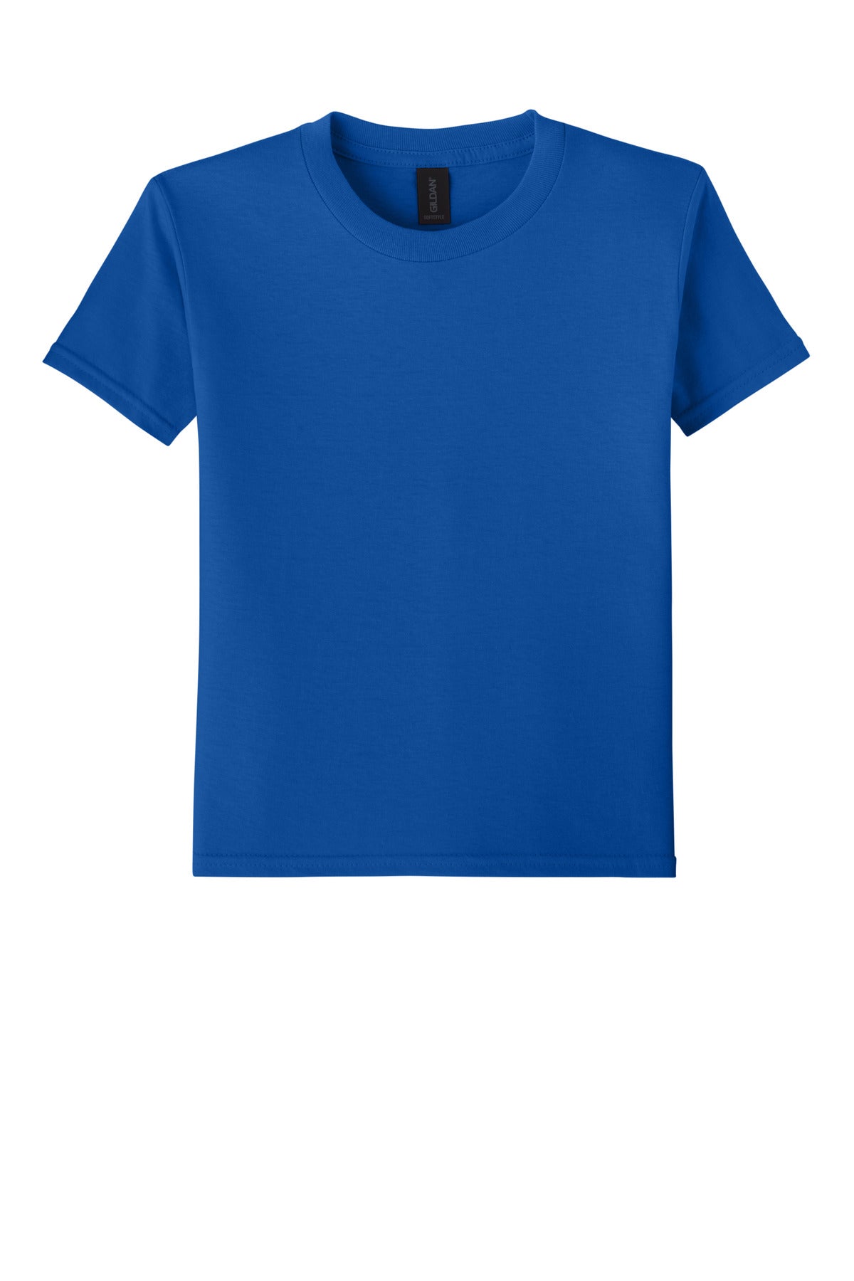 Front View of Royal Gildan Youth Softstyle T-Shirt 64000B