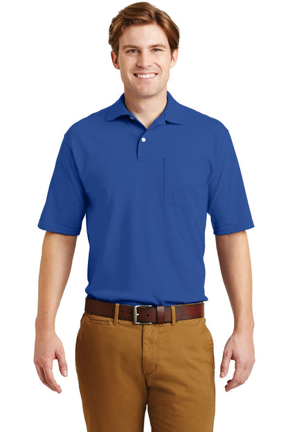 Front View of ROYAL Jerzees Dri-Power Pocket Sport Shirt. 436MP