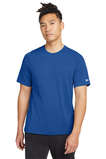 Front View of Royal New Era Series Performance Crew Tee. NEA200