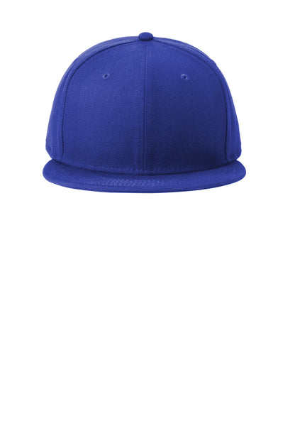 Front View of Royal New Era Standard Fit Flat Bill Snapback Cap NE4020