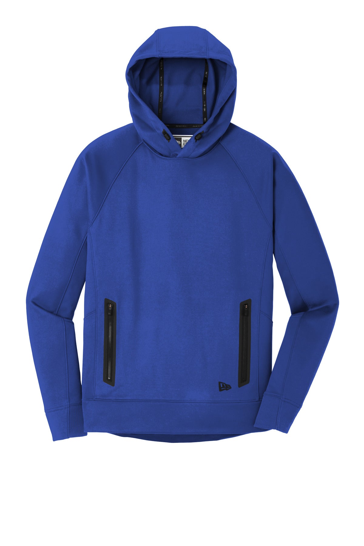 Front View of Royal New Era Venue Fleece Pullover Hoodie. NEA520
