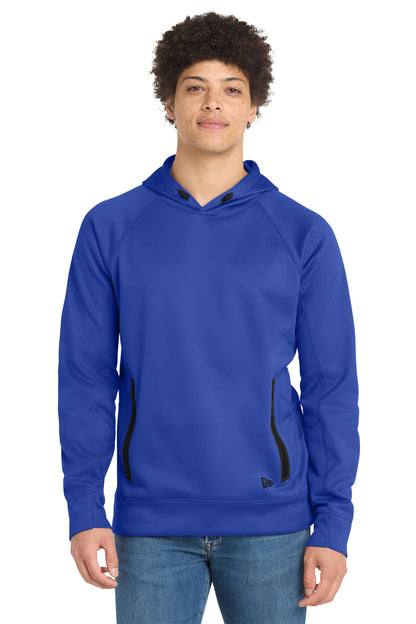 Front View of Royal New Era Venue Fleece Pullover Hoodie. NEA520