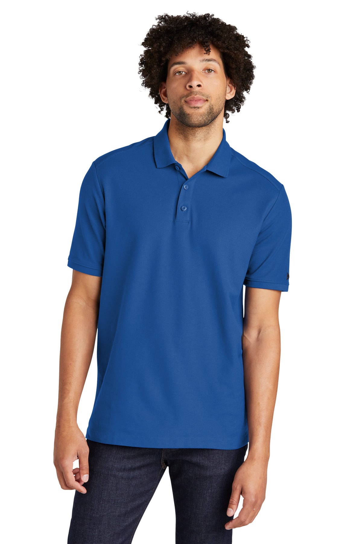 Front View of Royal New Era Venue Home Plate Polo. NEA300